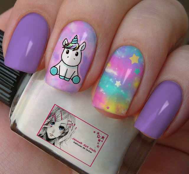 Resultado de imagem para unhas decoradas unicornio